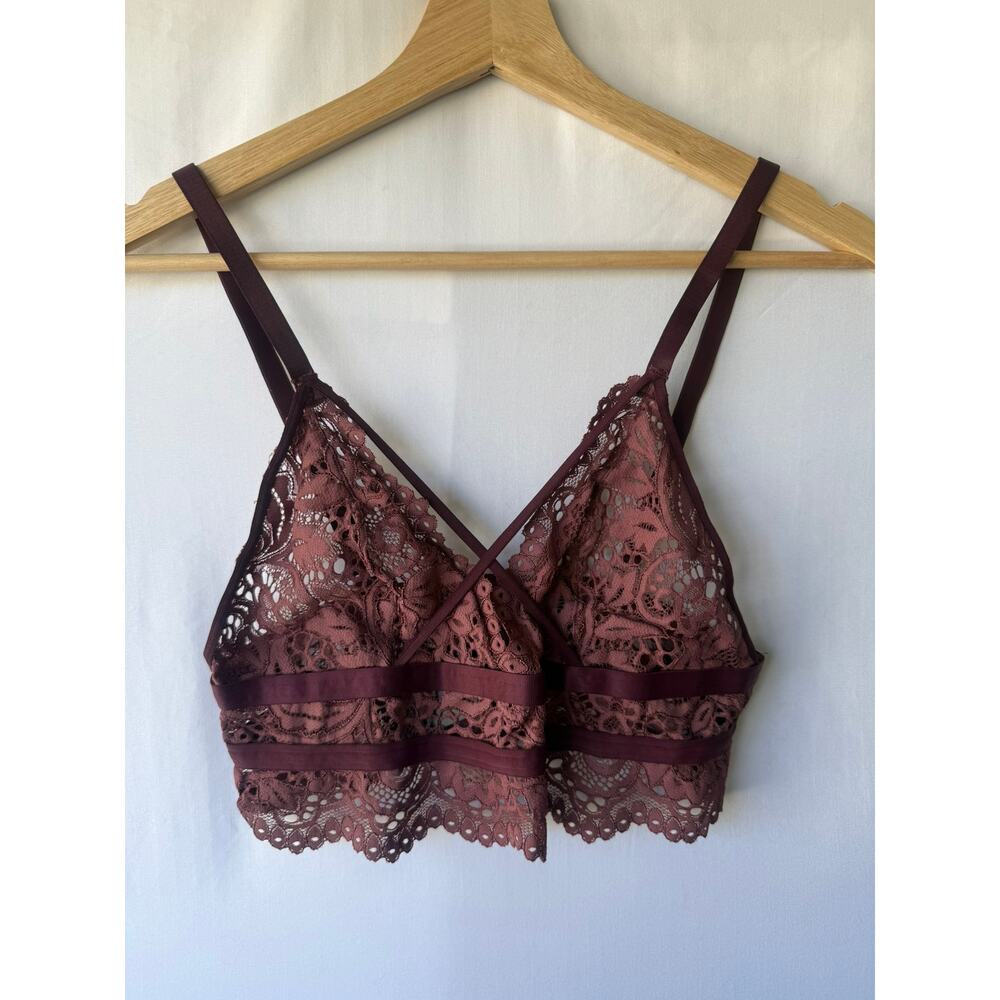 H&M Burgundy Bralette- Size M‎